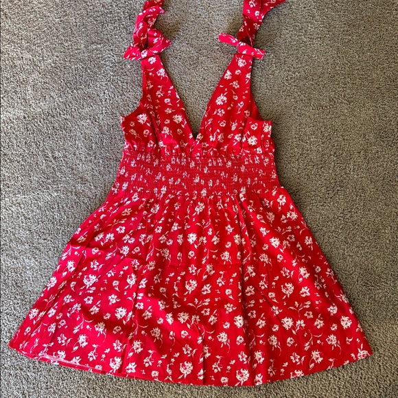 Wild Fable Red Floral Casual Dress - Picture 4 of 4